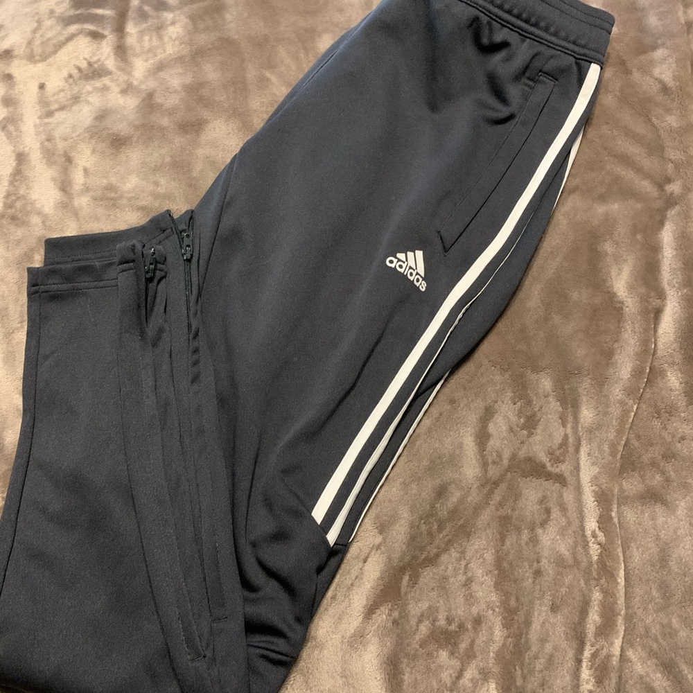 Gently loved Adidas track pants.
